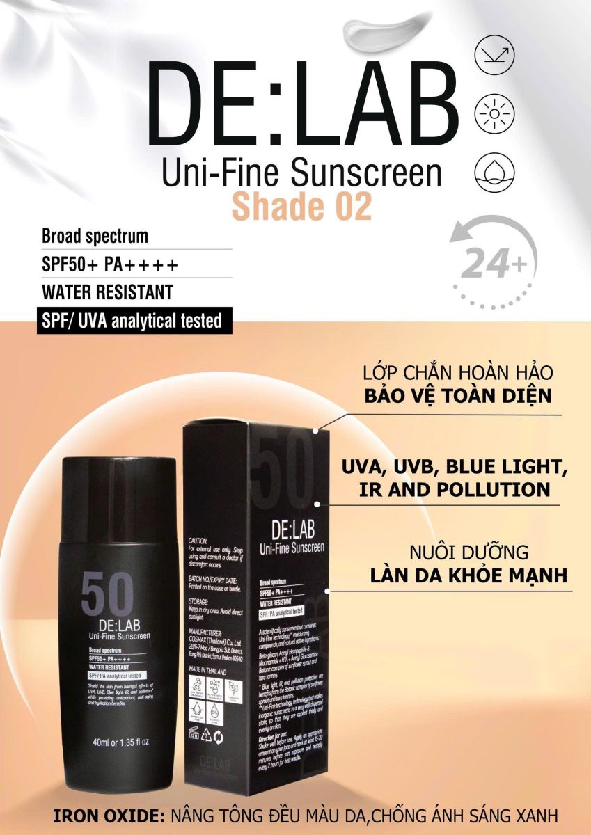 DE:LAB -Uni-Fine Sunscreen Shade 02